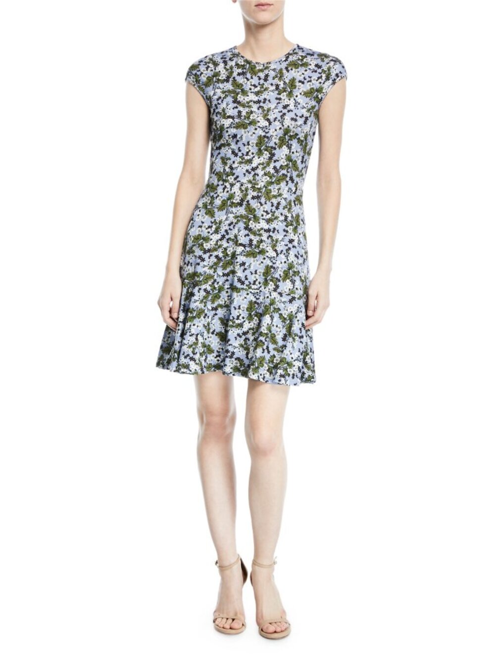 Erdem Darlina Dress Blue Floral Stretch US Sz 8 NWT